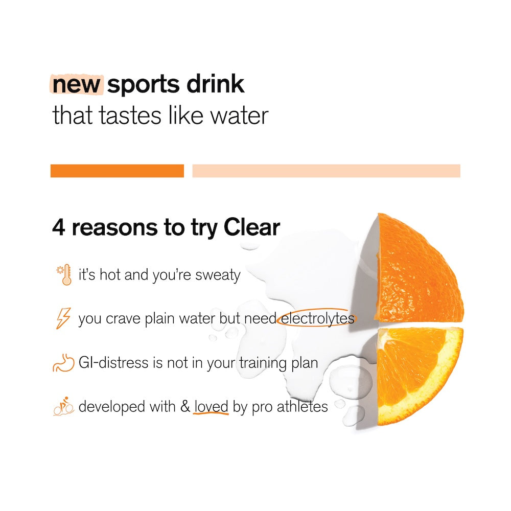 Clear Hydration Drink Mix, Hint of Orange, 240g