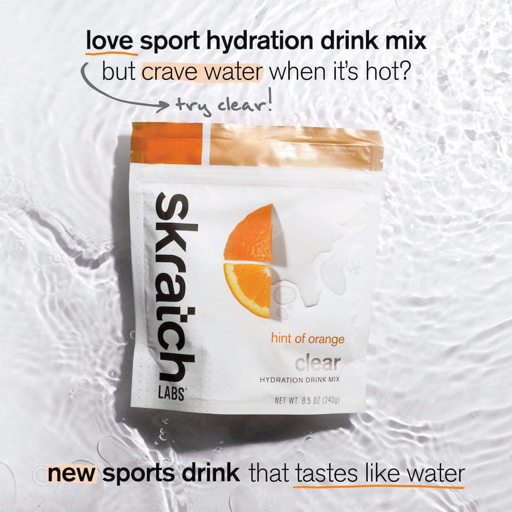 Clear Hydration Drink Mix, Hint of Orange, 240g