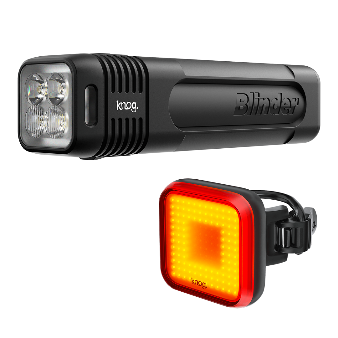 BLINDER 600 & BLINDER SQUARE REAR BIKE LIGHT SET - (SAVE 10% NOW! ENTER CODE KNOG10 AT CHECK OUT)