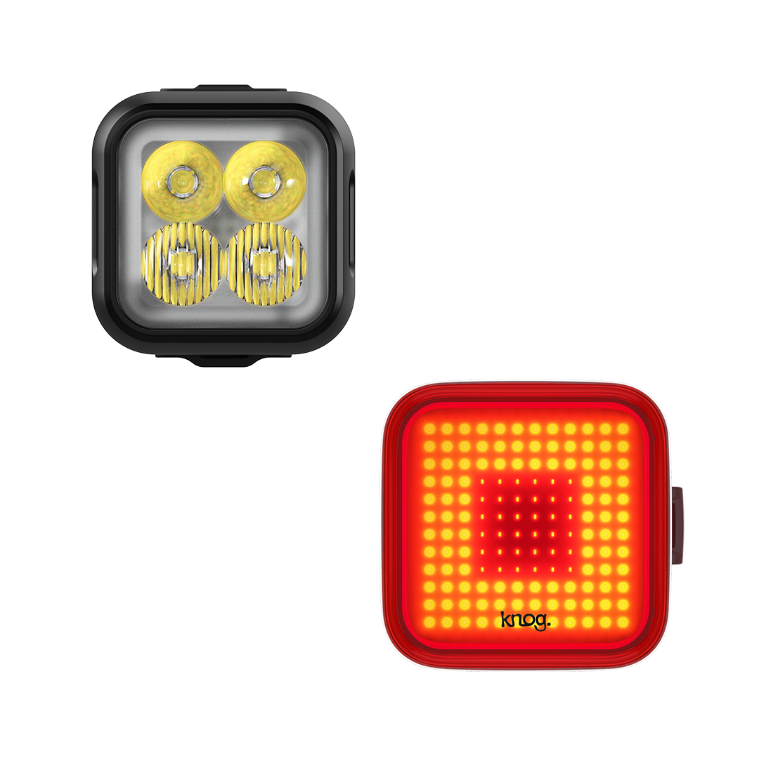 BLINDER 600 & BLINDER SQUARE REAR BIKE LIGHT SET - (SAVE 10% NOW! ENTER CODE KNOG10 AT CHECK OUT)