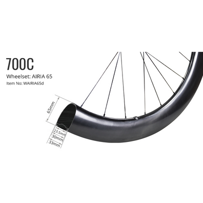 Airia 65 Disc Carbon Road Wheelset