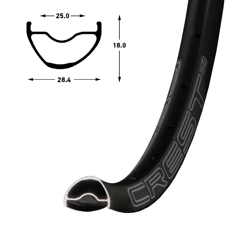CREST MK4 Rim 27.5, 32H Black | Gray