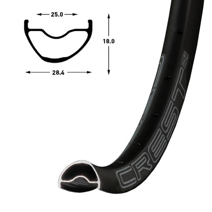 CREST MK4 Rim 27.5, 32H Black | Gray