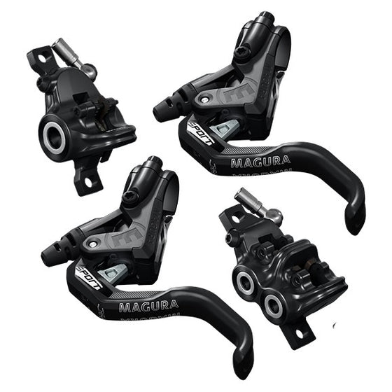 MAGURA MTTrail Sport brake set HC 1-finger L/R consist of (F:4- piston, 1000mm/R:2-piston, 2000mm) incl. accessories (2pcs)