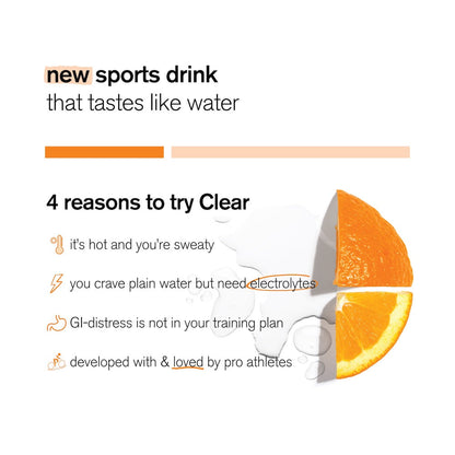 Clear Hydration Drink Mix, Hint of Orange, 240g