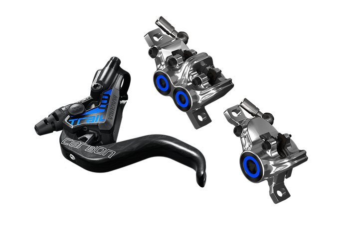 MAGURA MT TRAIL SL BRAKE SET HC CARBOLAY 1-FINGER L/R CONSIST OF( F:4-PISTON, 1000MM /R:2-PISTON,2000MM) INCL. ACCESORIES (2PCS) (SAVE 10% NOW! ENTER CODE MAGURA10 AT CHECK OUT)